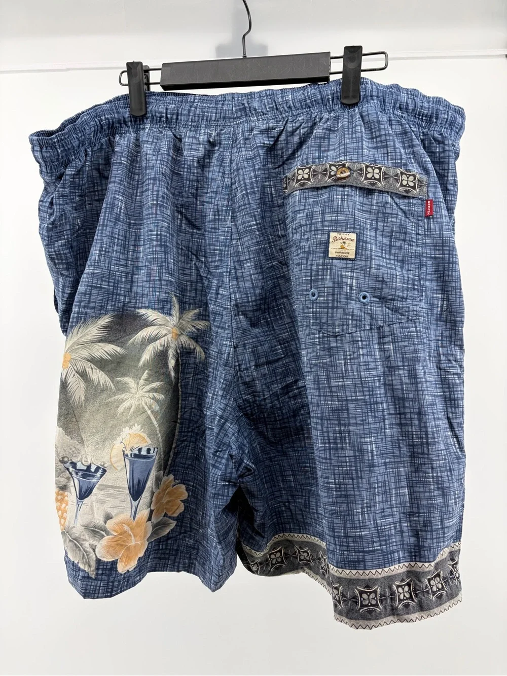 Tommy Bahama Paradise Nation Mixed Drinks Swim Board‎ Trunks Size XXL Blue